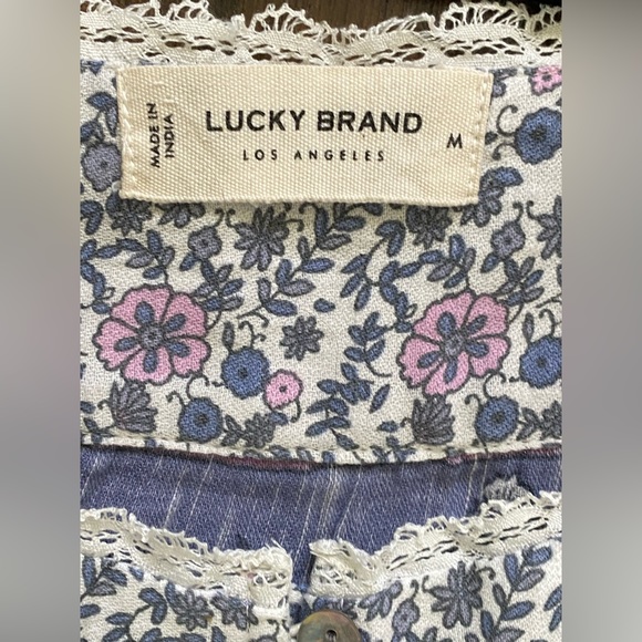 Lucky brand Mixed print tie sleeve tiered dress - Picture 13 of 13